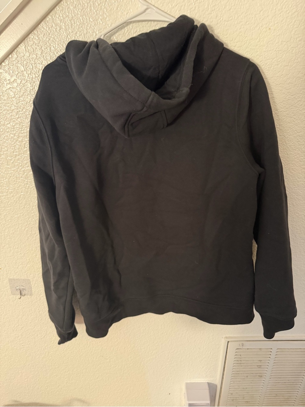 Carhartt Women’s Black Crewneck Hoodie with White Logo - Picture 3 of 3